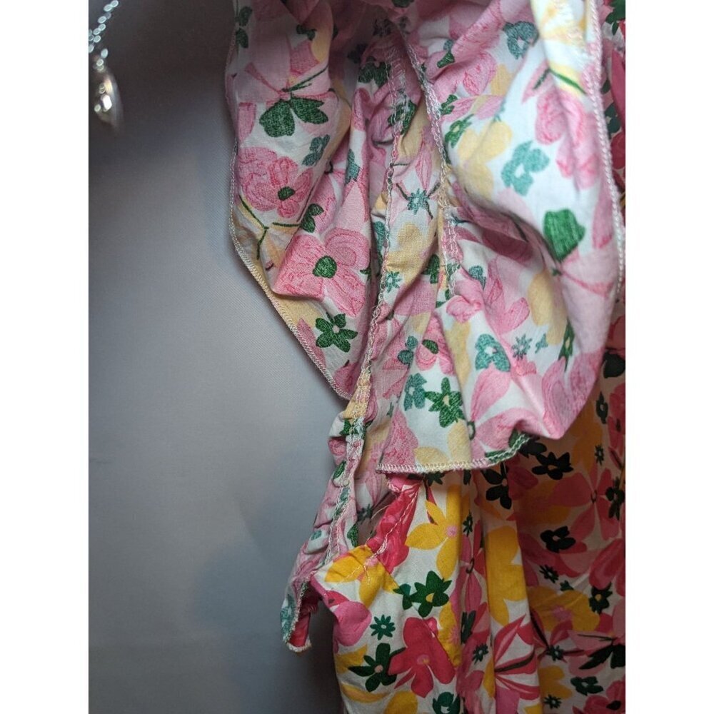 Kaktus Women's Floral Spring Colored Short Sleeve Blouse Size XXL - Picture 3 of 13
